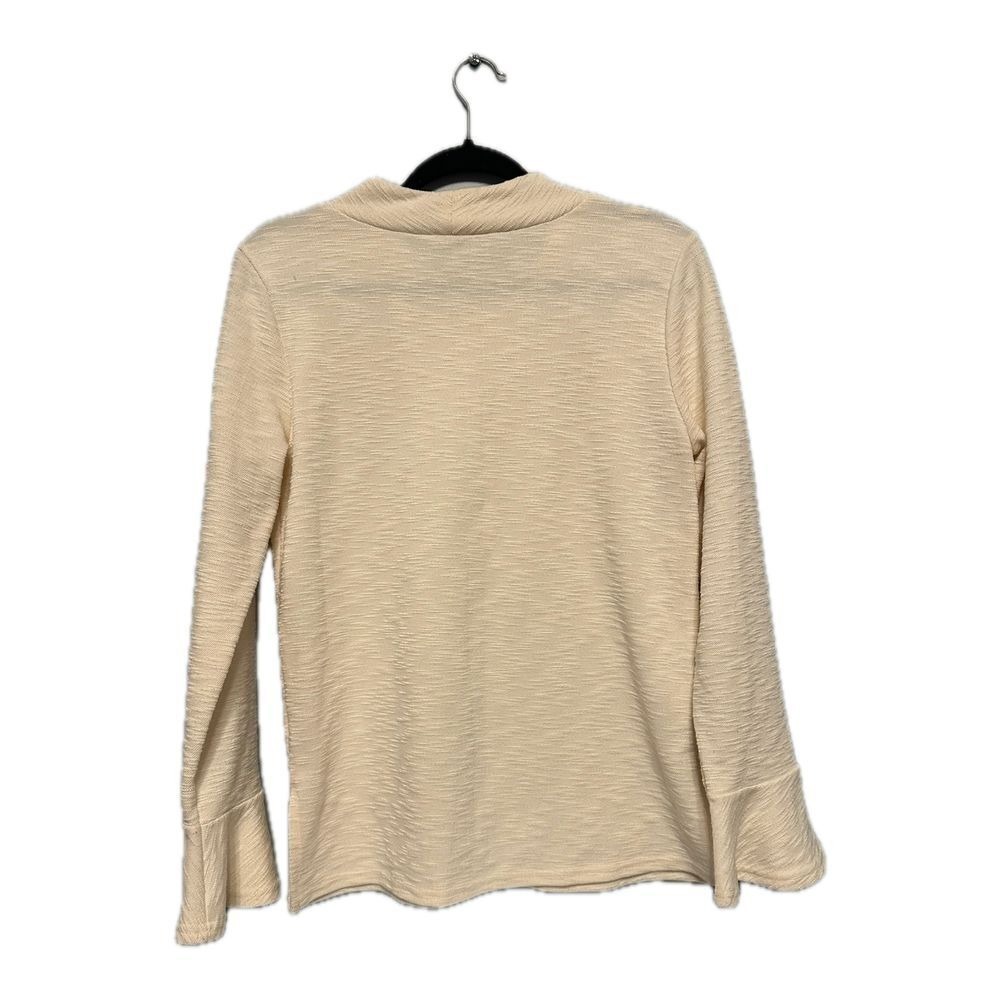 Summer & Sage Cream Bell Sleeve Pullover Sweatshirt Small Cowl Neck Cozy Lounge - Picture 2 of 4